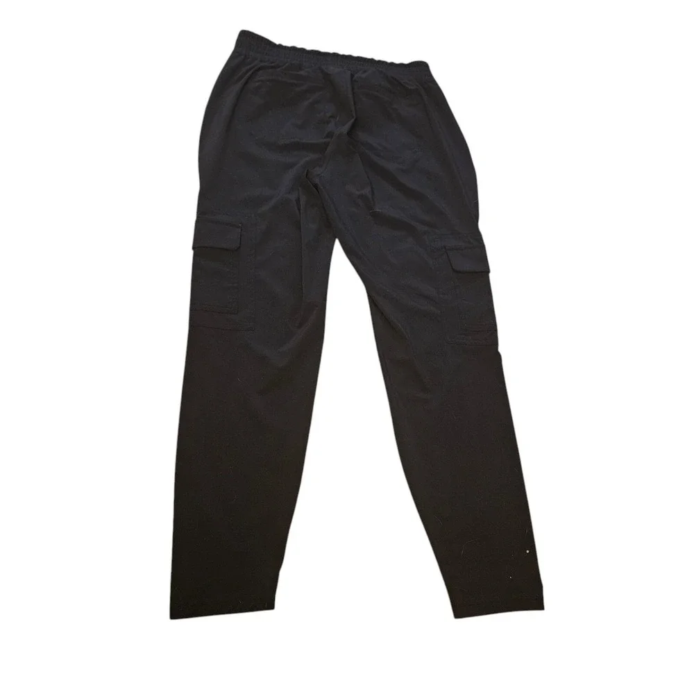 Athleta Cargo‎ Pants Black Utility Pockets  Activewear SZ 8